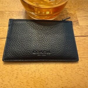 Coach Black Leather Card Holder